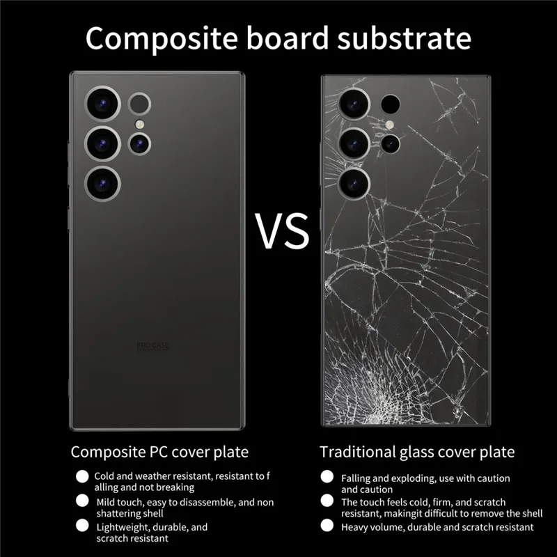 GKK For Samsung Galaxy S24 Ultra Case Skin-Touch AG Frosted Hard PC Phone Protector - Titanium Grey