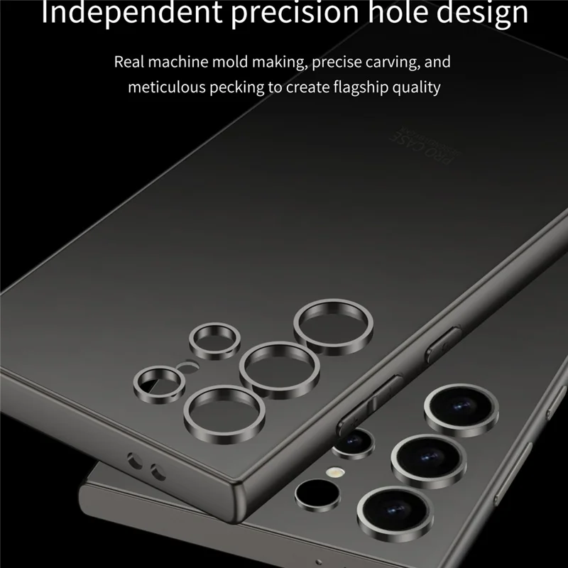 GKK For Samsung Galaxy S24 Ultra Case Skin-Touch AG Frosted Hard PC Phone Protector - Titanium Grey