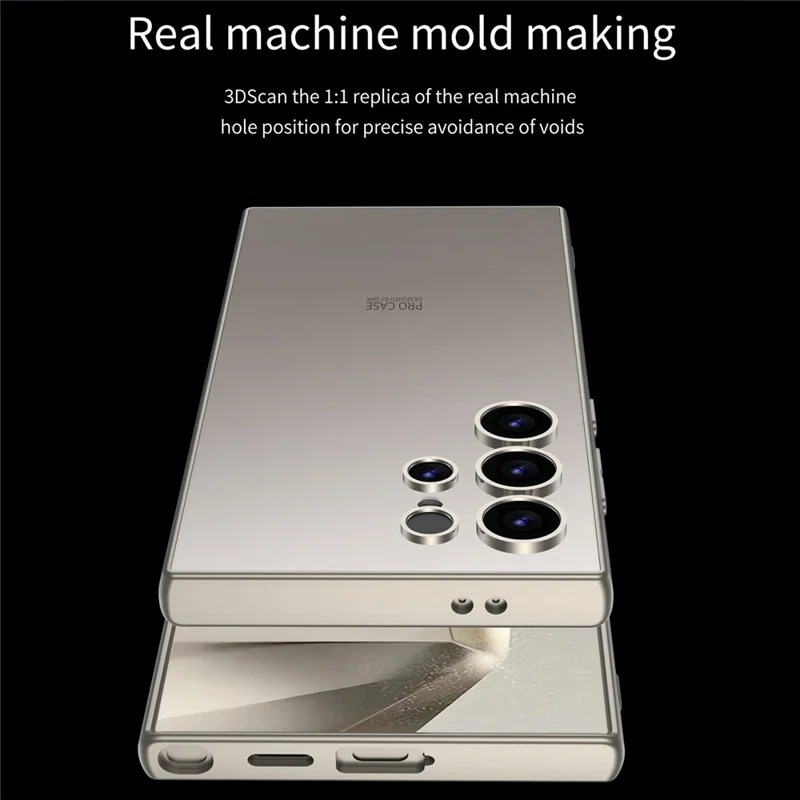 GKK For Samsung Galaxy S24 Ultra Case Skin-Touch AG Frosted Hard PC Phone Protector - Titanium Grey