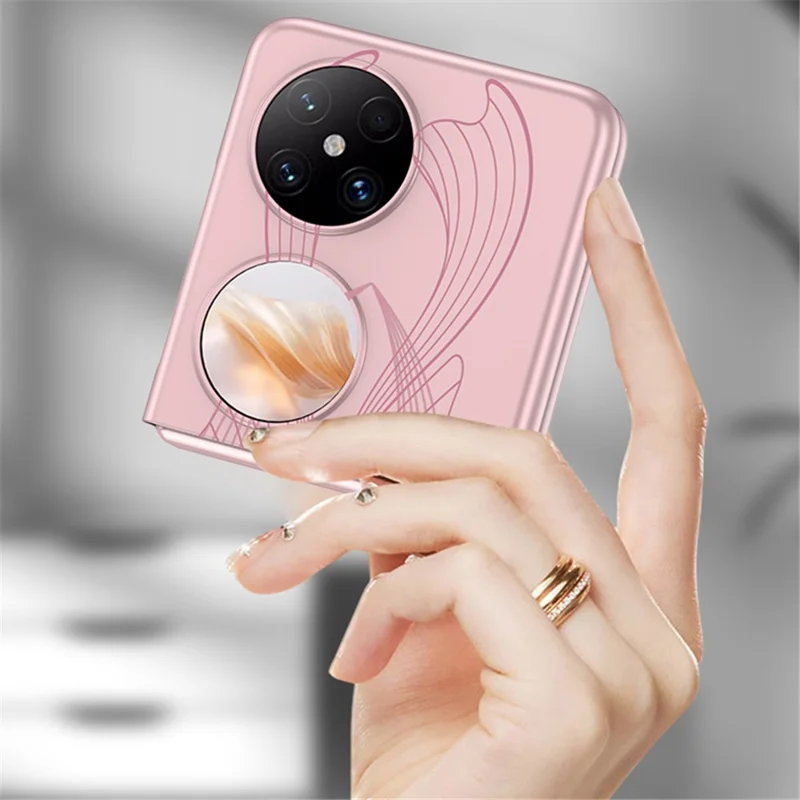 GKK For Huawei Pocket 2 Shockproof Case Art Pattern Printing Slim Hard PC Phone Cover - Purple