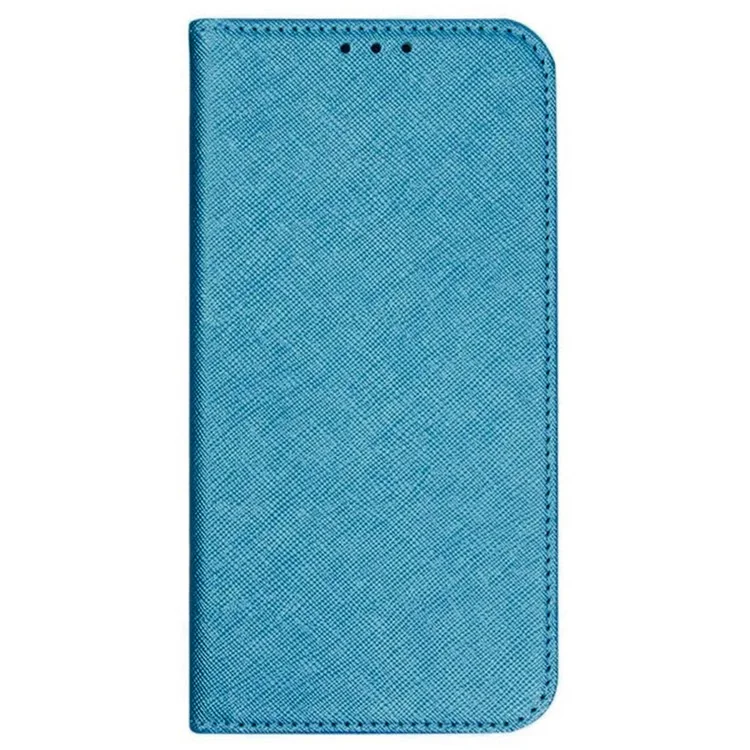 For Honor Magic6 5G Case Cross Texture Leather Wallet Cover Magnetic Closing - Sky Blue