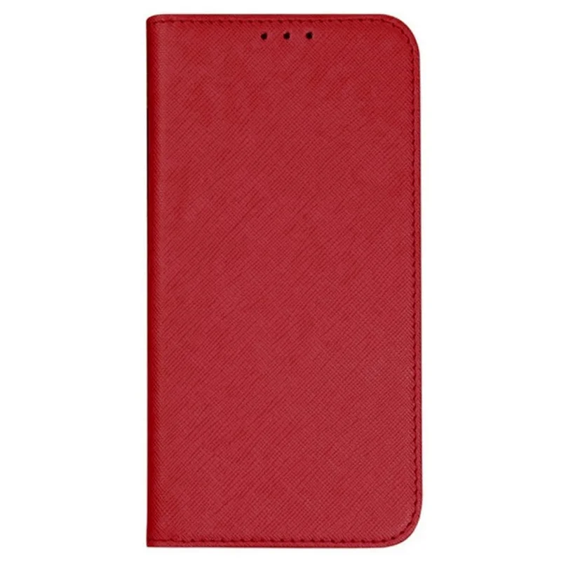 For Honor Magic6 5G Case Cross Texture Leather Wallet Cover Magnetic Closing - Red