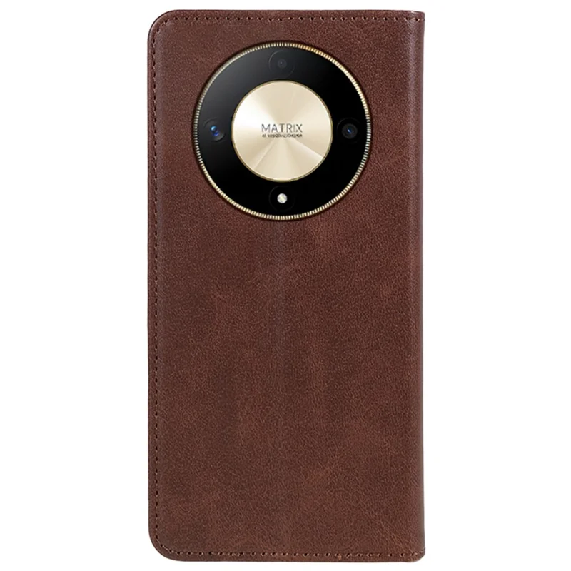 For Honor X50 5G / X9b 5G / Magic6 Lite 5G Case Shockproof PU Leather Wallet Phone Cover - Brown