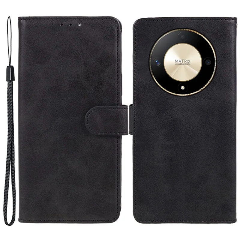 For Honor X50 5G / X9b 5G / Magic6 Lite 5G Case Wallet PU Leather Stand Phone Cover - Black