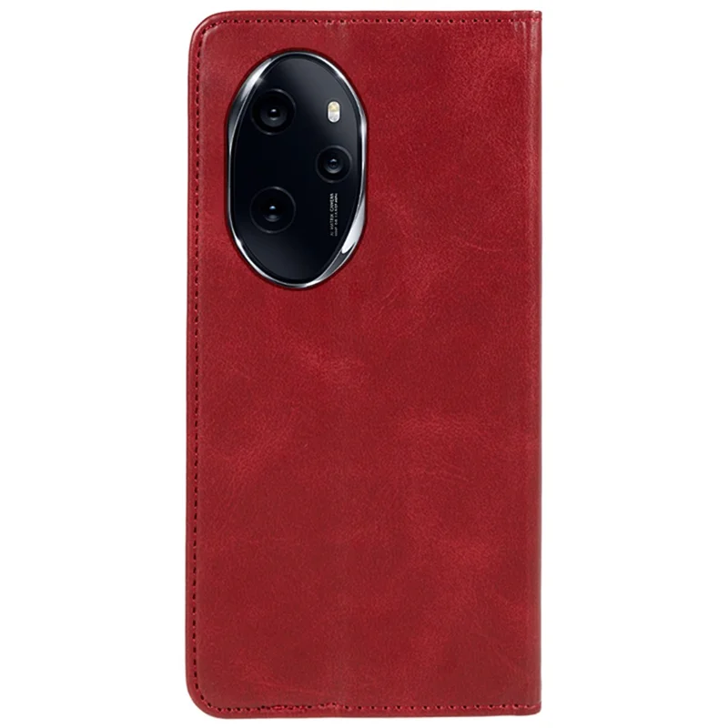 For Honor 100 Pro 5G Case Calf Texture Magnetic Closing Leather Phone Wallet Cover - Red