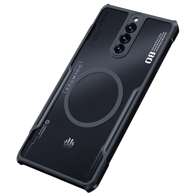 Bulk Purchasing XUNDD For ZTE nubia Red Magic 8 Pro 5G / 8 Pro+ 5G / 8S Pro Magnetic Case TPU+Acrylic Cover - Laser Texture