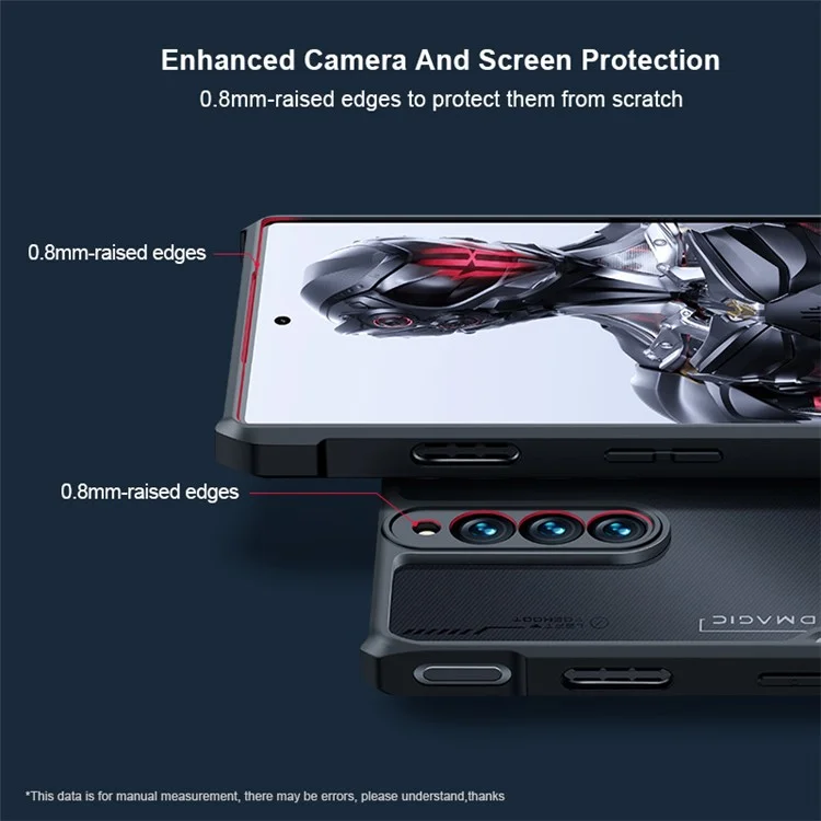 Bulk Buy XUNDD For ZTE nubia Red Magic 8 Pro 5G / 8 Pro+ 5G / 8S Pro Magnetic Case TPU+Acrylic Cover - Laser Texture