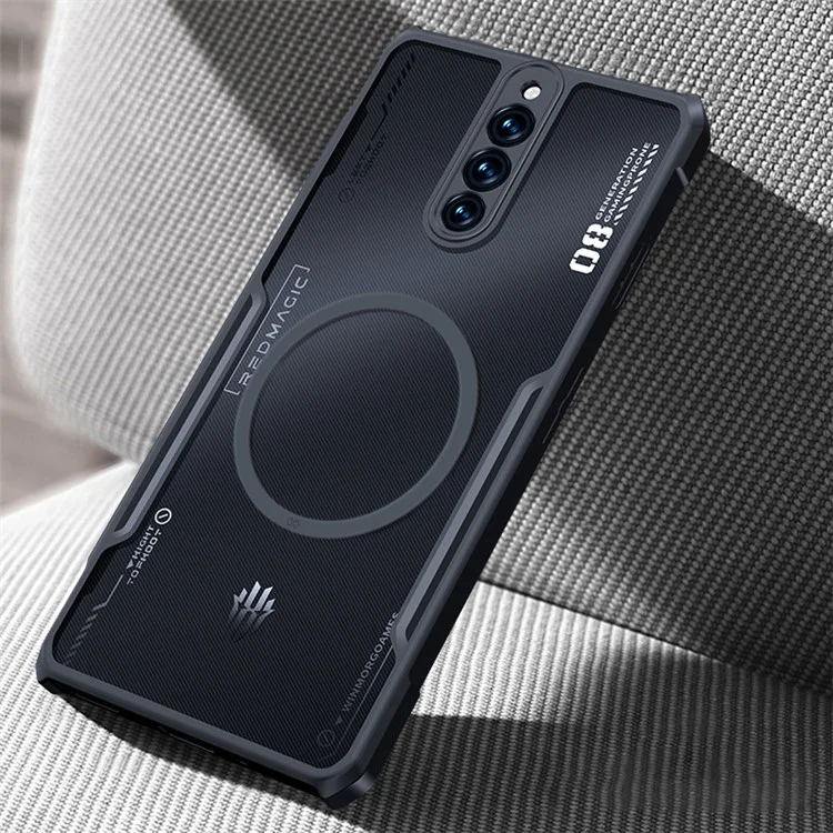 Bulk Purchasing XUNDD For ZTE nubia Red Magic 8 Pro 5G / 8 Pro+ 5G / 8S Pro Magnetic Case TPU+Acrylic Cover - Laser Texture