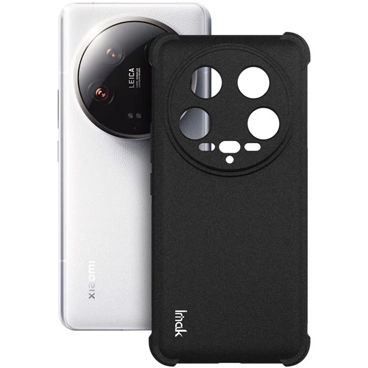 IMAK para Xiaomi 14 Ultra Capa TPU Airbag de Canto Absorvente de Choque Capa de Telefone Fosca - Preto