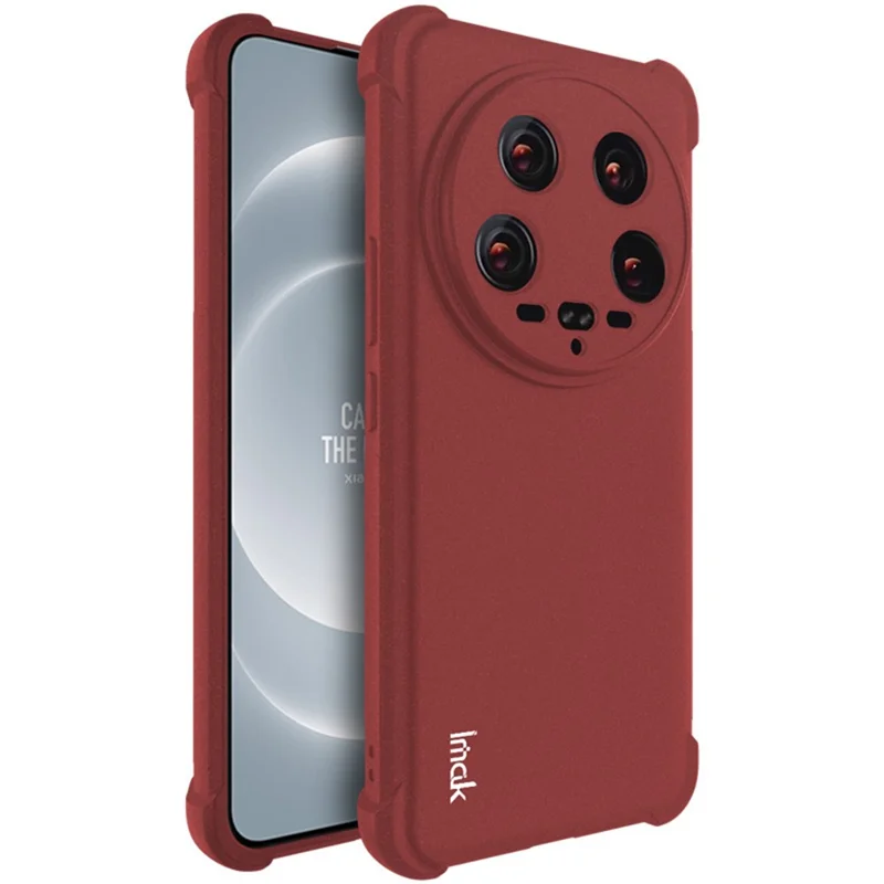 IMAK For Xiaomi 14 Ultra TPU Case Airbag Corner Shock Absorbing Matte Phone Cover - Red
