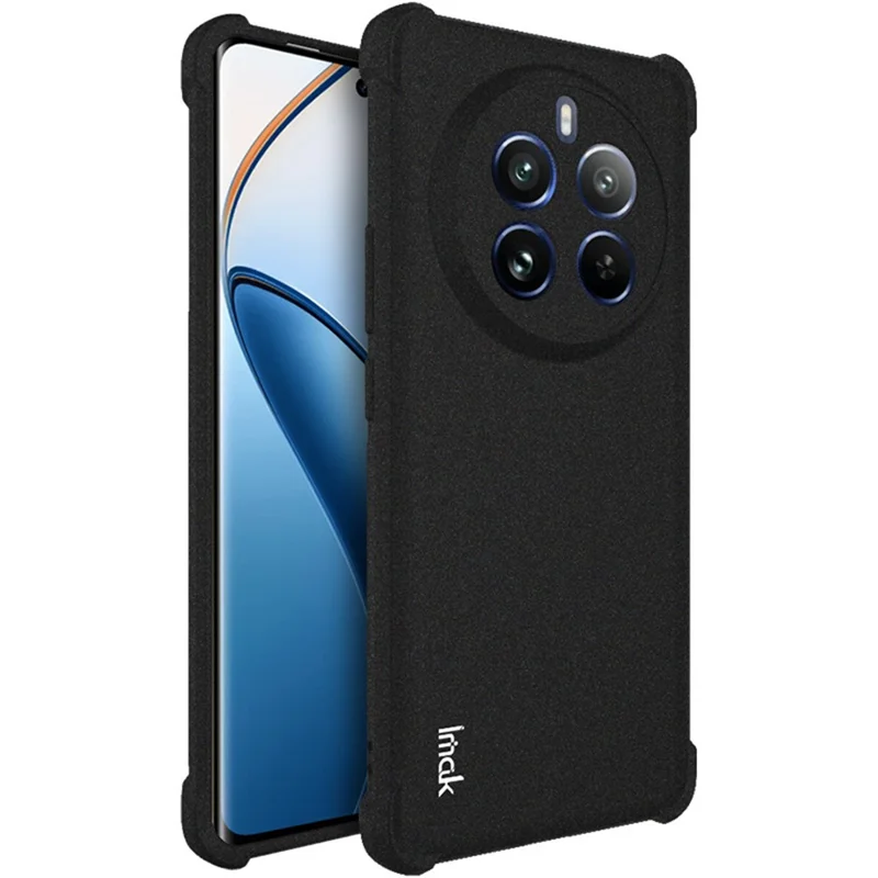IMAK Per Realme 12 Pro 5G / 12 Pro+ 5G Custodia Airbag Angolo Opaco TPU Custodia Telefonica - Nero