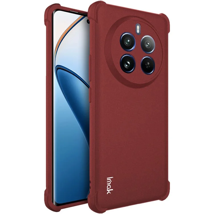 IMAK For Realme 12 Pro 5G / 12 Pro+ 5G Case Airbag Corner Matte TPU Phone Cover - Red
