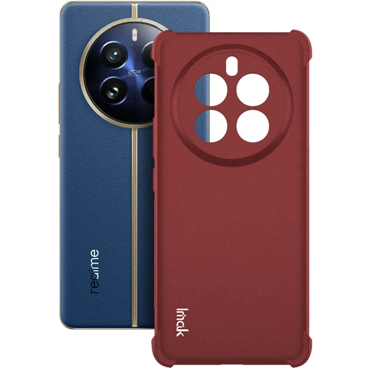IMAK For Realme 12 Pro 5G / 12 Pro+ 5G Case Airbag Corner Matte TPU Phone Cover - Red