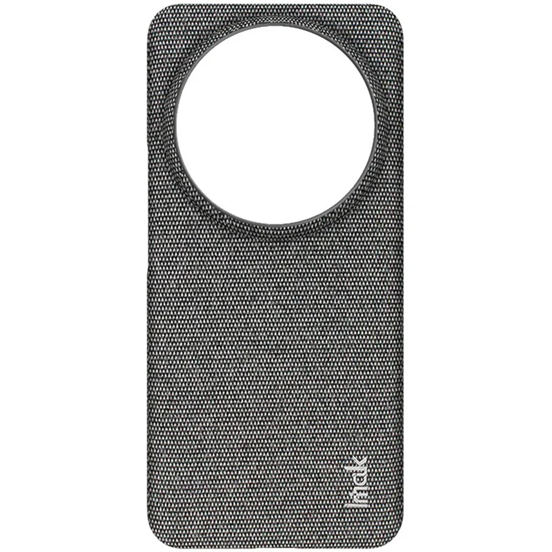 IMAK Ruiyi Series for Xiaomi 14 Ultra Case Fabric Texture Leather+PC Phone Back Cover - Dark Grey