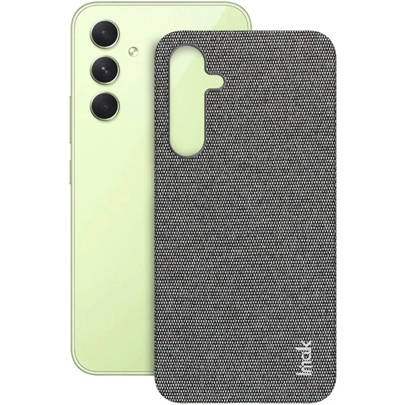 IMAK Ruiyi Series для Samsung Galaxy A55 5G Case Cloth Texture Leather+PC Phone Cover - Темно-серый
