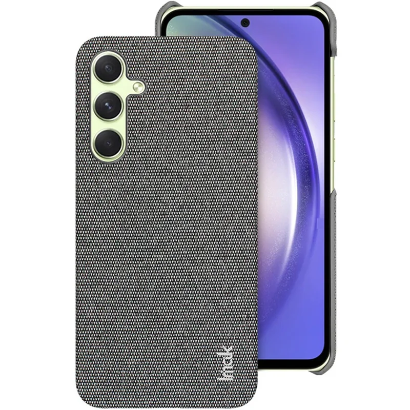 IMAK Ruiyi Series для Samsung Galaxy A55 5G Case Cloth Texture Leather+PC Phone Cover - Темно-серый