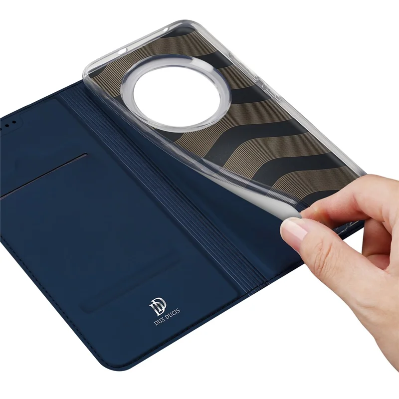 Dux Ducis Skin Pro Series Pour Realme 12 Pro 5G / 12 Étui en Cuir Pro + 5G Avec Emplacement Pour Carte de Support - Bleu