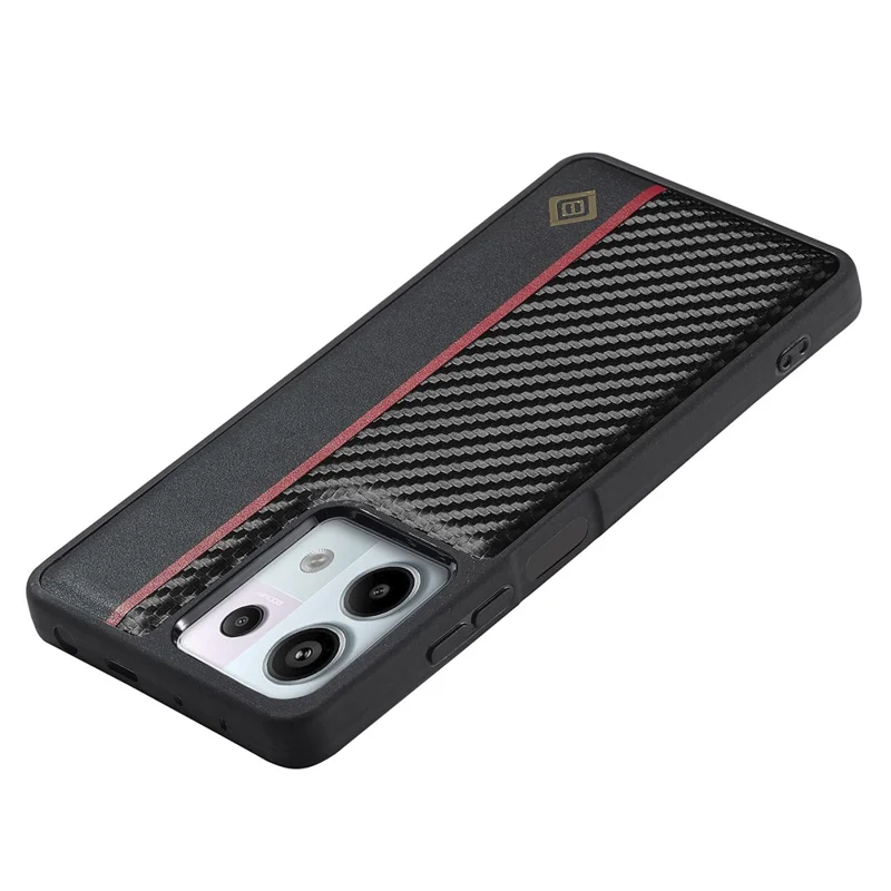 LC.IMEEKE Per Xiaomi Redmi Note 13 Pro 4G / Poco M6 Pro 4G Custodia Cover posteriore in pelle rivestita in texture di fibra di carbonio