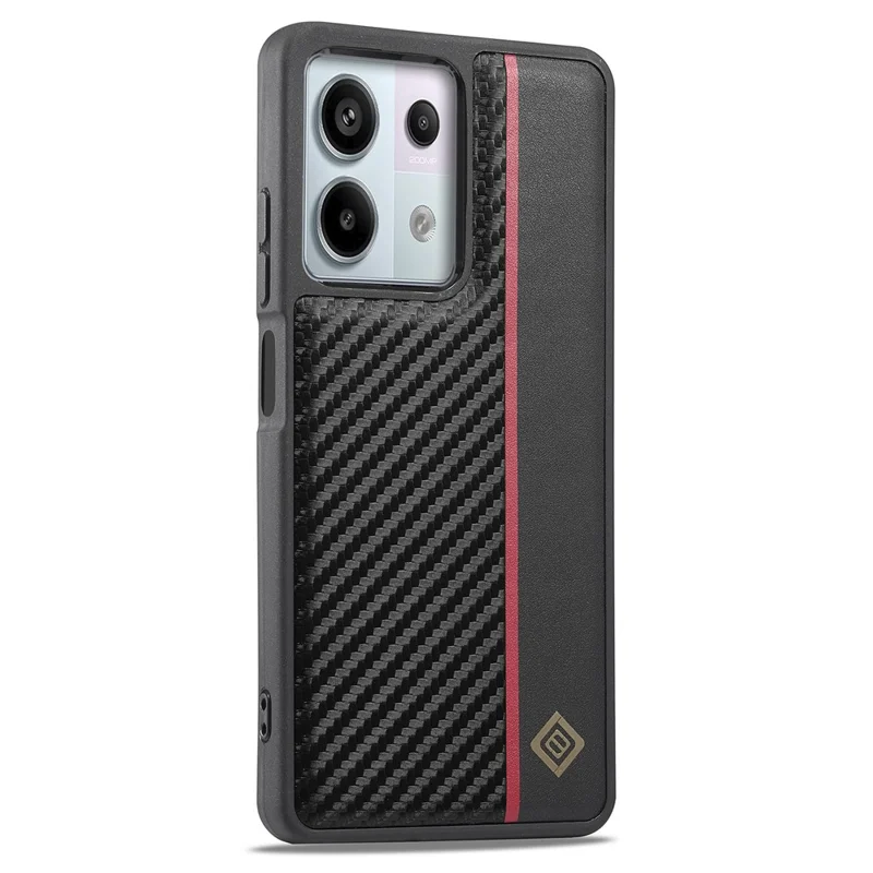LC.IMEEKE Per Xiaomi Redmi Note 13 Pro 4G / Poco M6 Pro 4G Custodia Cover posteriore in pelle rivestita in texture di fibra di carbonio