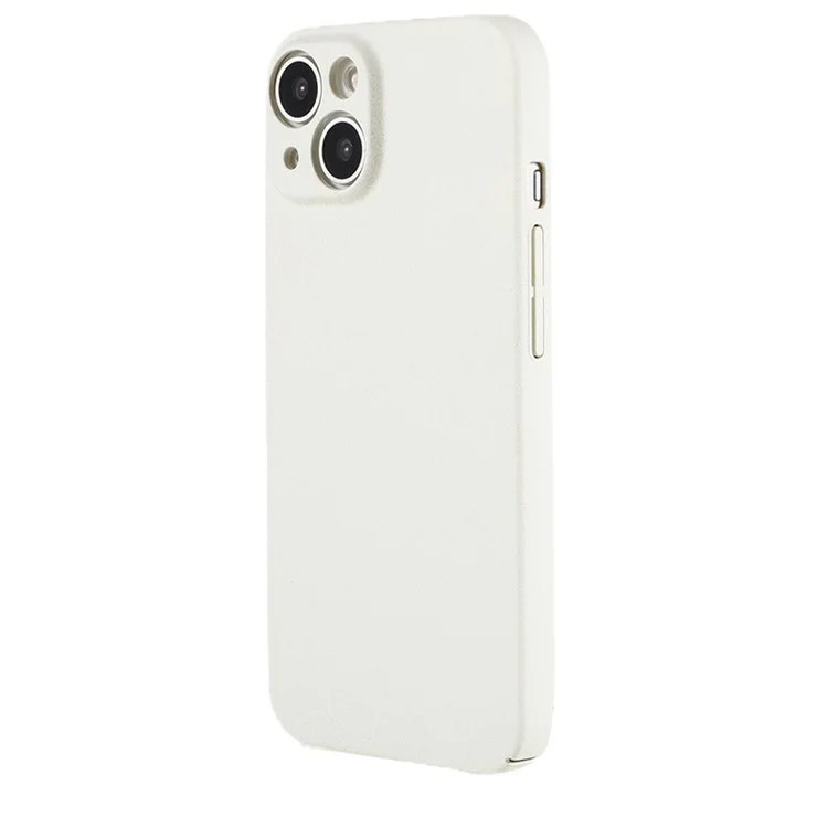 For iPhone 15 Matte Case Hard PC Drop Protection Protective Shell - White