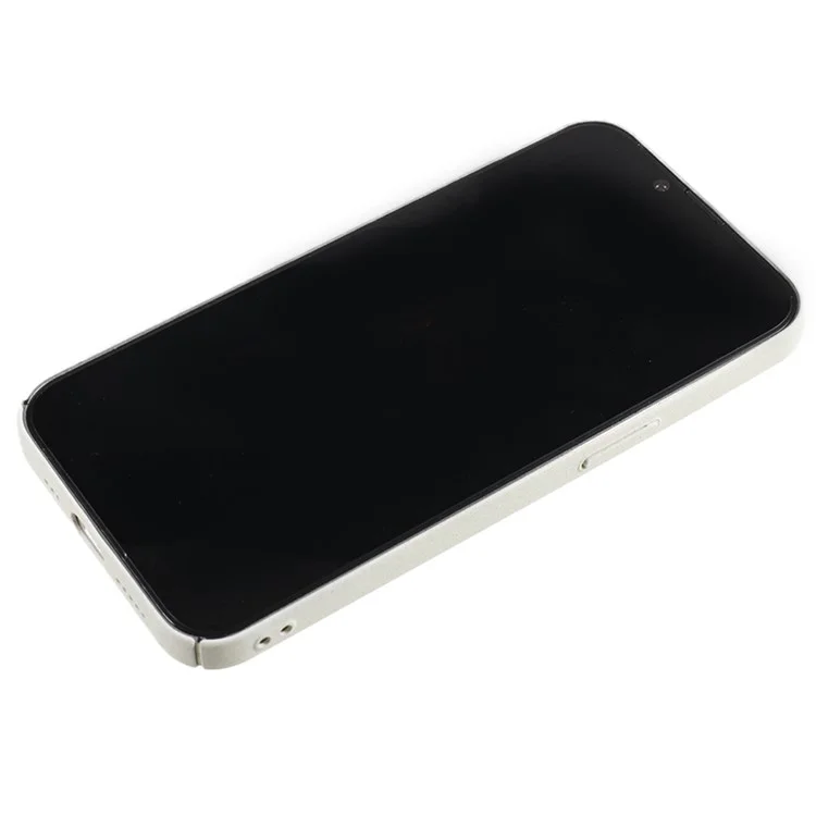 Für iPhone 15 Matte Case Hard PC Drop Protection Protective Shell - Weiß