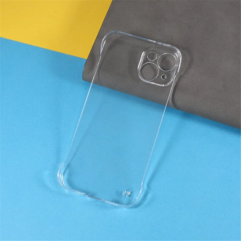 For iPhone 15 Case Hard PC Frameless Slim-Fit Cell Phone Cover - Transparent