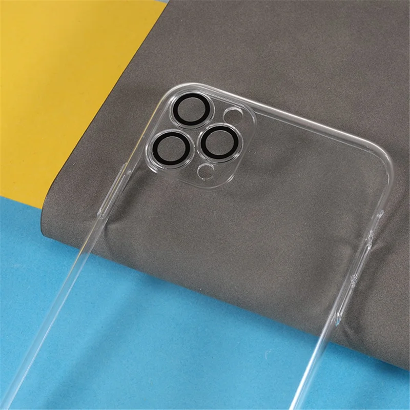 For iPhone 15 Pro Max Clear Case Lens Protection Hard PC Dustproof Phone Cover