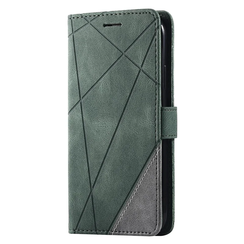 Funda de cuero para iPhone 11 con correa, revestimiento con tacto de piel y billetera - Verde