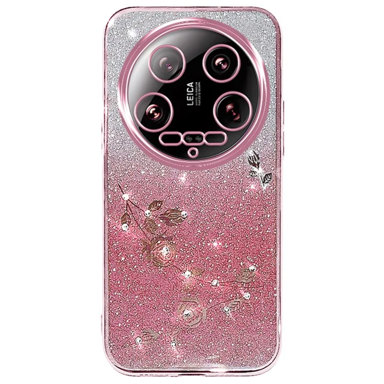 KADEM para Funda Xiaomi 14 Ultra Case Bling Glitter TPU Protective Phone Cover - Rose Gold