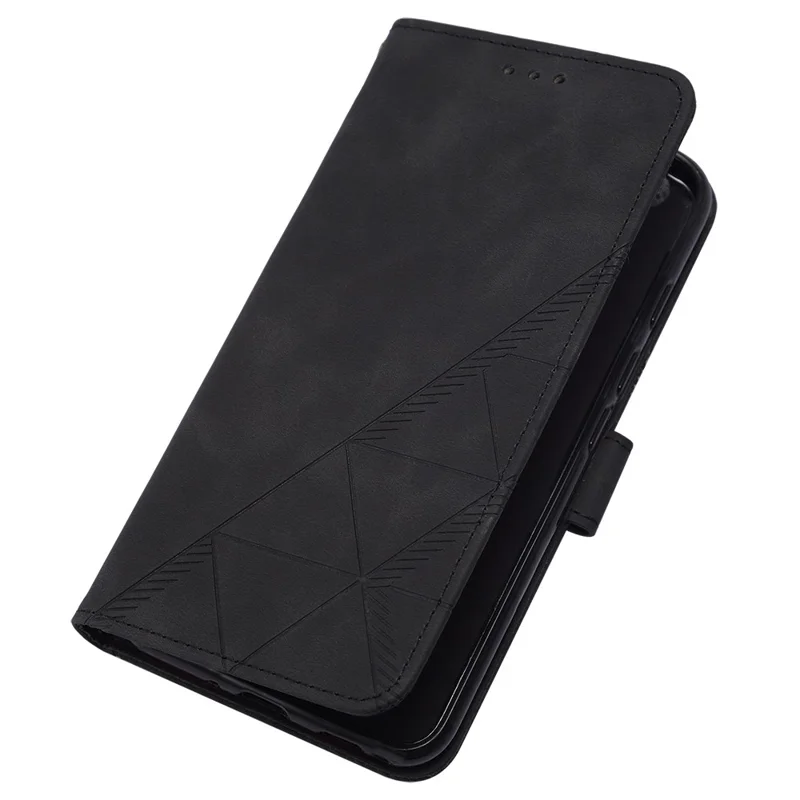 For Xiaomi Redmi Note 13 Pro 4G / Poco M6 Pro 4G Leather Case with Shoulder Strap Wallet Stand Phone Cover - Black