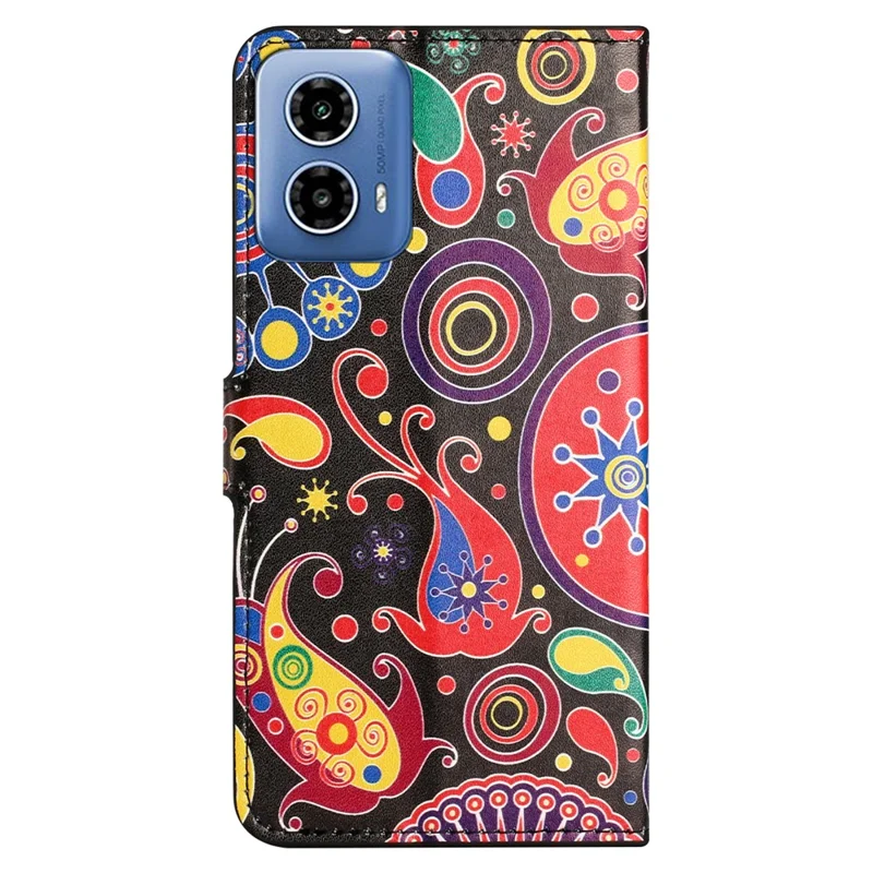For Motorola Moto G24 Power PU Leather Case Pattern Printing Flip Cell Phone Cover - Jelly Fish