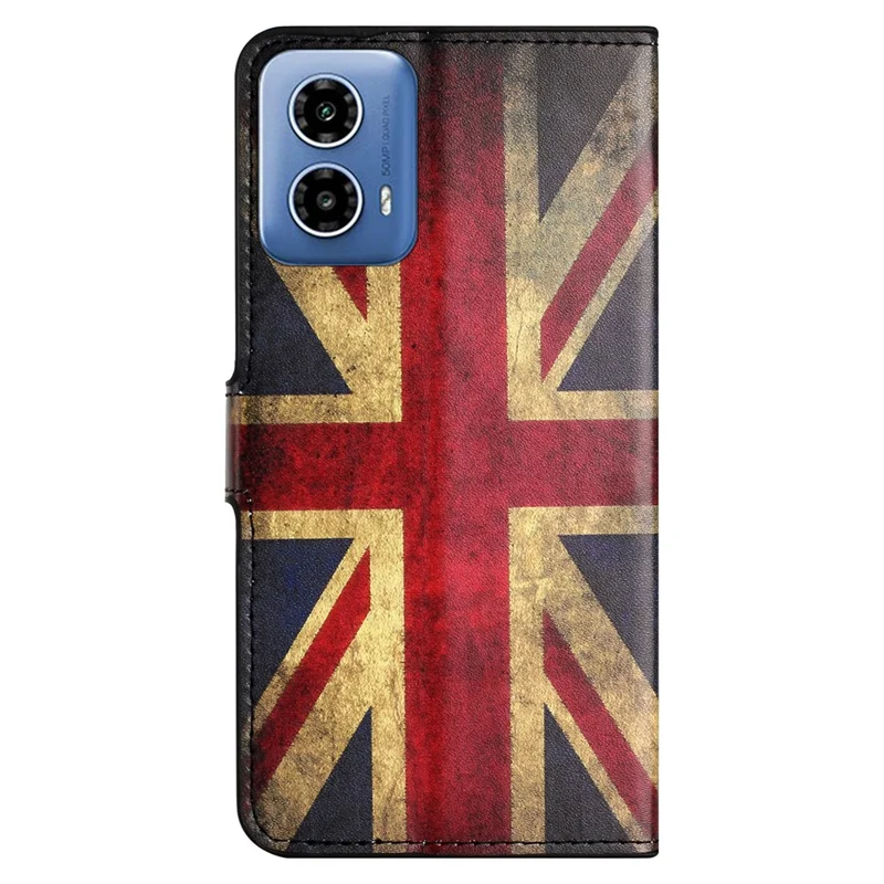 Para Motorola Moto G24 Power Funda de Piel de PU Estampado Flip Funda de Teléfono Celular - Unión Jack