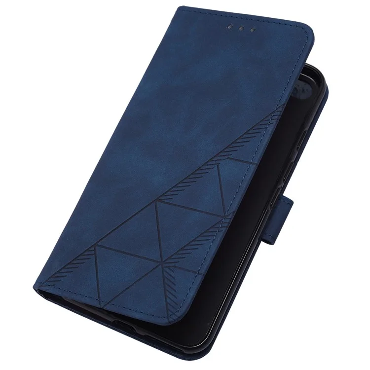 For Xiaomi Poco X6 Pro 5G / Redmi K70E 5G Leather Case with Hand Strap Wallet Stand Phone Cover - Sapphire