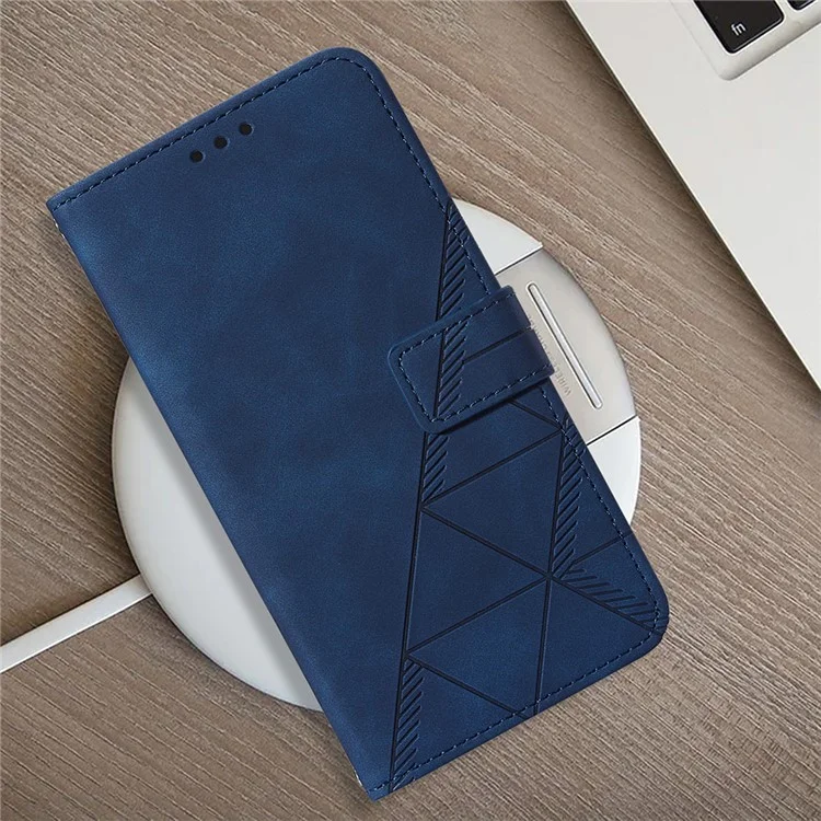 For Xiaomi Poco X6 Pro 5G / Redmi K70E 5G Leather Case with Hand Strap Wallet Stand Phone Cover - Sapphire