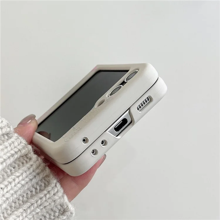 Per Samsung Galaxy Z Flip4 5G Slim Case Pattern Stampa Custodia Telefono Hard PC - Cane Colorato