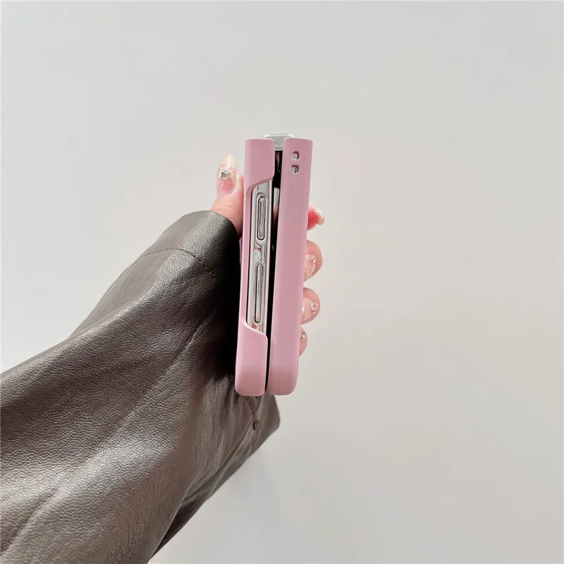 Para Samsung Galaxy Z Flip4 5G Funda Delgada de Impresión de Patrón Carcasa Rígida de PC - Melocotón / Flor