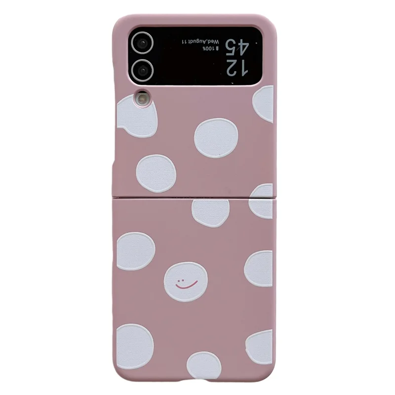 For Samsung Galaxy Z Flip4 5G Slim Case Pattern Printing Hard PC Phone Case - White Dots