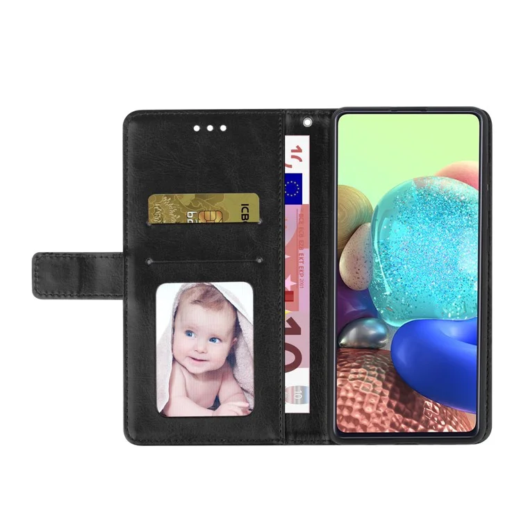 Étui HT01 pour Samsung Galaxy M15 5G avec motif de lignes en forme de Y en cuir PU - Noir