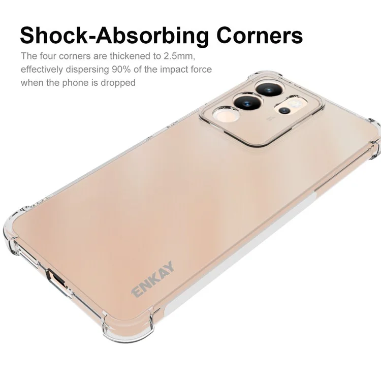 Enkay Hut Prince Für Vivo V30 Lite 5G Clear Case Four Ecken Schutz TPU -telefonabdeckung