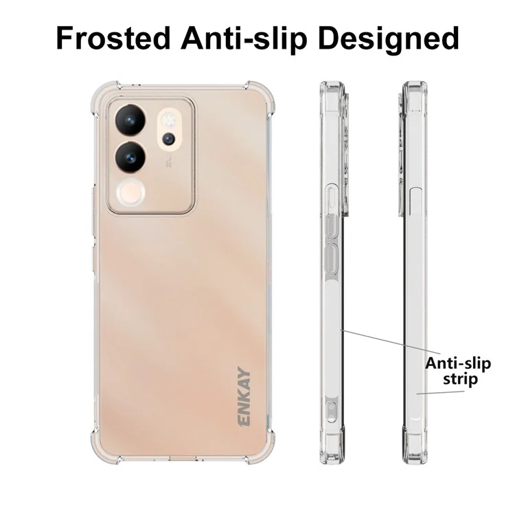 Enkay Hut Prince Für Vivo V30 Lite 5G Clear Case Four Ecken Schutz TPU -telefonabdeckung