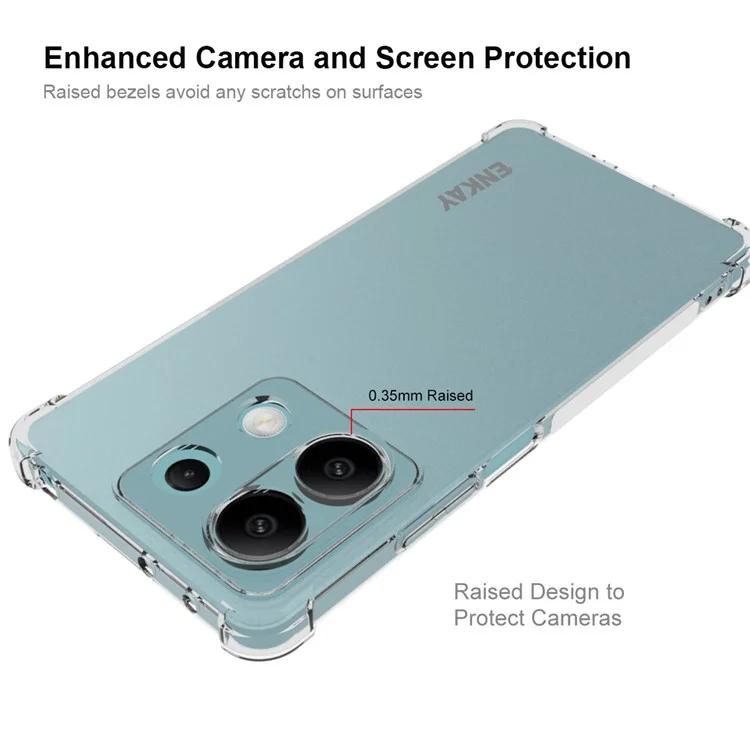 ENKAY HAT PRINCE For Xiaomi Redmi Note 13 5G TPU Case Non-slip Phone Cover Four Corners Reinforced