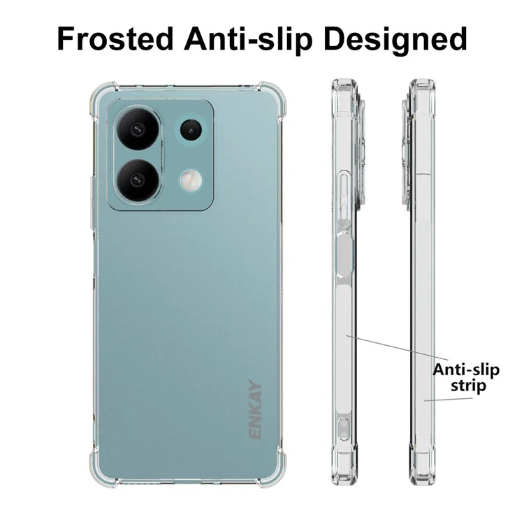 ENKAY HAT PRINCE For Xiaomi Redmi Note 13 5G TPU Case Non-slip Phone Cover Four Corners Reinforced