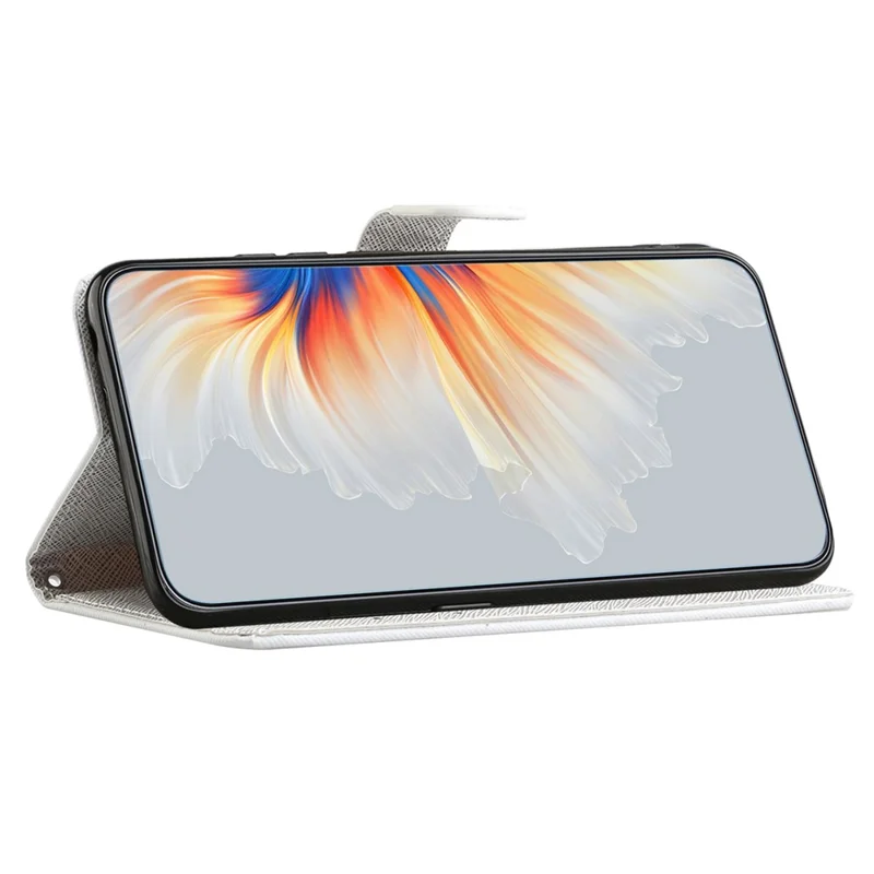 For Motorola Moto E14 4G / G04 4G / G04s 4G / G24 4G Leather Case Pattern Printing Cross Texture Phone Wallet Cover - Cats