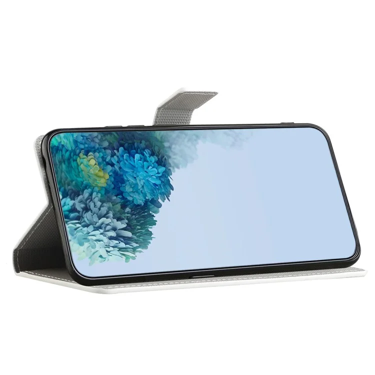 Per Motorola Moto E14 4G / G04 4G / G04s 4G / G24 4G Custodia Flip in Pelle con Portafoglio e Stampa a Motivi - Pois / Gufo