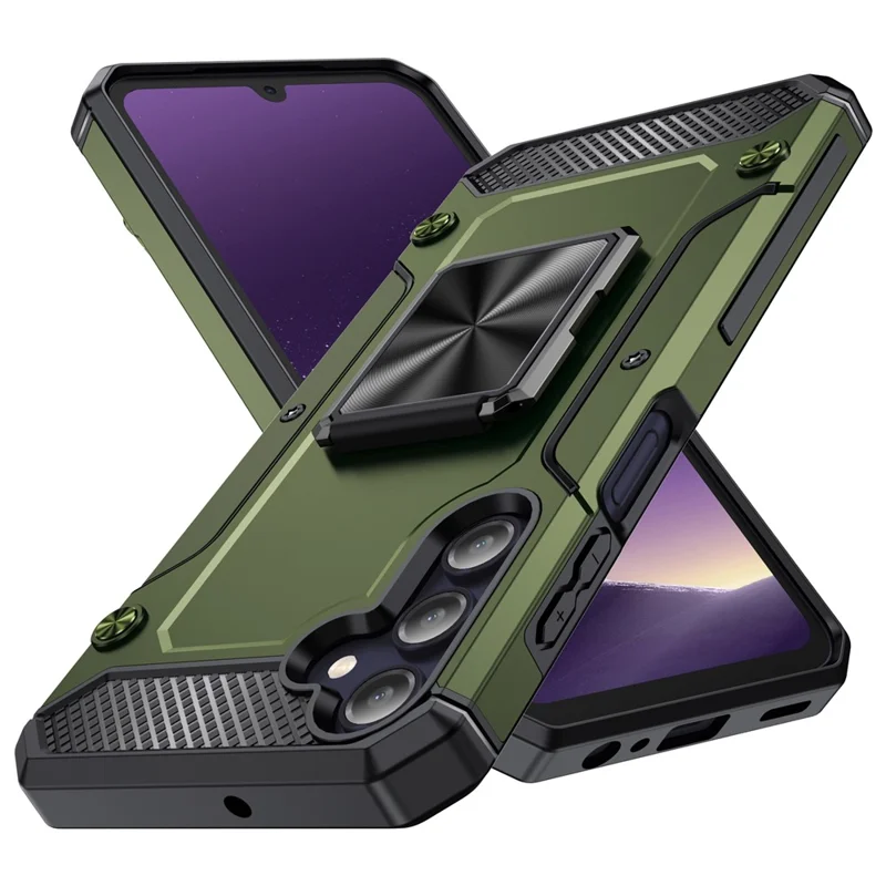 For Samsung Galaxy A15 4G / A15 5G Case PC+TPU Protective Phone Cover - Army Green