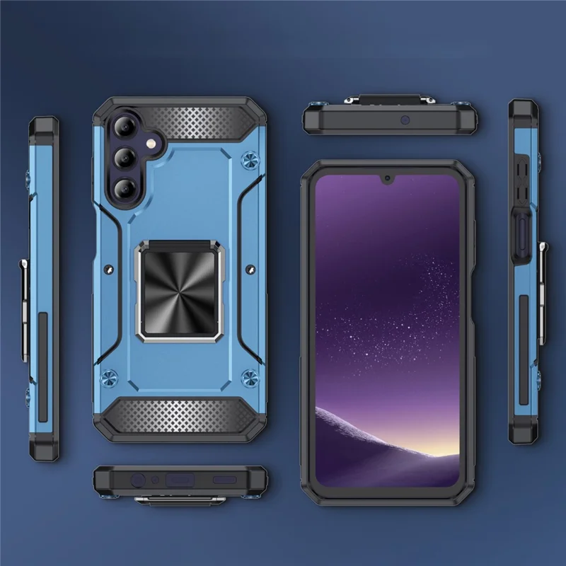 Pour Samsung Galaxy A15 4G / A15 5G Étui PC+TPU Housse de protection pour téléphone - Bleu marine