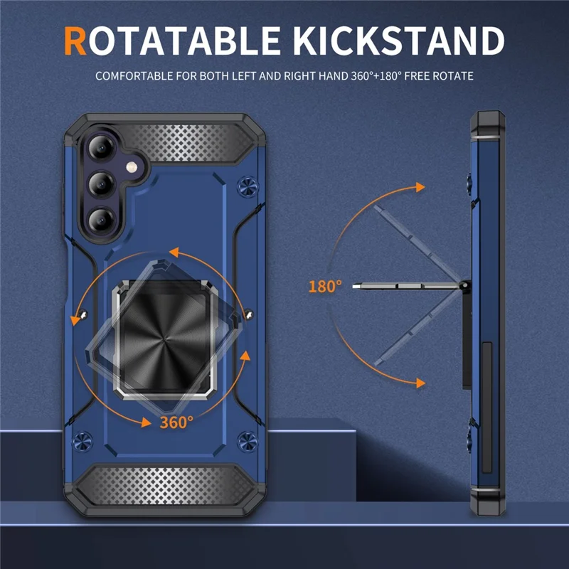 For Samsung Galaxy A15 4G / A15 5G Case PC+TPU Protective Phone Cover - Blue