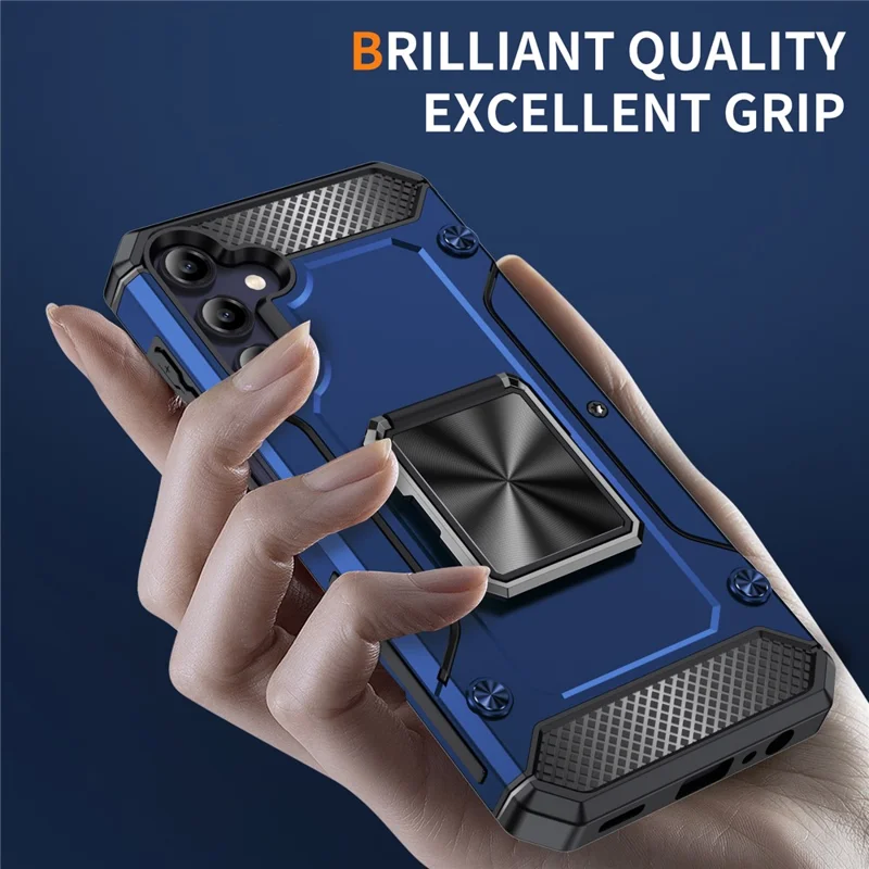 For Samsung Galaxy A15 4G / A15 5G Case PC+TPU Protective Phone Cover - Blue