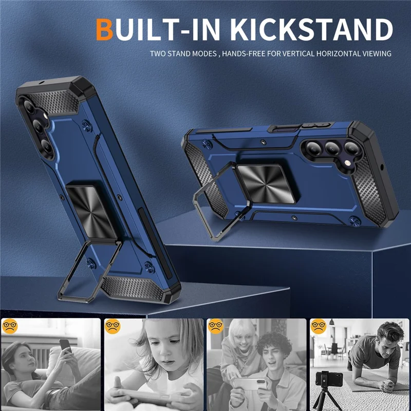 For Samsung Galaxy A15 4G / A15 5G Case PC+TPU Protective Phone Cover - Blue