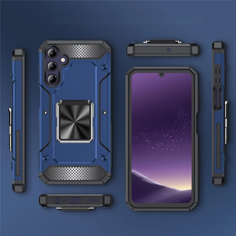 For Samsung Galaxy A15 4G / A15 5G Case PC+TPU Protective Phone Cover - Blue